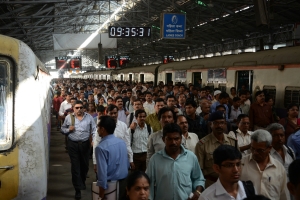 Smallish wave - after arrival of one train